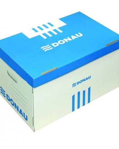 Archívna krabica s odnímateľným vekom DONAU modrá 545×363×317 mm 