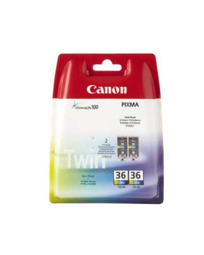 Atramentová náplň Canon CLI-36 pre PIXMA iP100/ mini 260 color TWIN (2ks) (2 x 249 str.) 