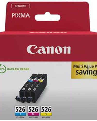 Atramentová náplň Canon CLI-526 pre MG 5150/5250/6150/8150 C/M/Y pack (3x450 str.) 