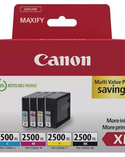 Atramentová náplň Canon PGI-2500 pre MAXIFY iB4050/MB5050/MB5350 XL multipack BK/C/M/Y 