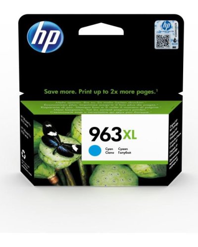 Atramentová náplň HP 3JA27AE HP 963XL cyan XL (1.600 str.) pre OfficeJet Pro 9010/9010e/9012e