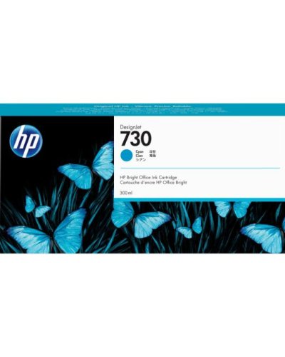 Atramentová náplň HP P2V68A HP 730 cyan pre DesignJet T1600, T1700, T2600 (300 ml)