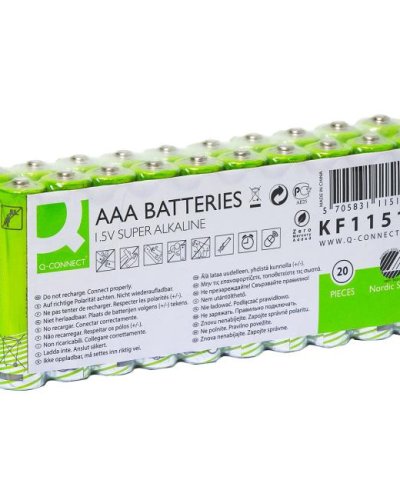 Batéria Q-CONNECT AAA Nordic Swan mikrotužková 20 ks 
