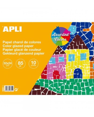 Blok z glazovaného papiera, APLI, 32x24cm, 10 listov 
