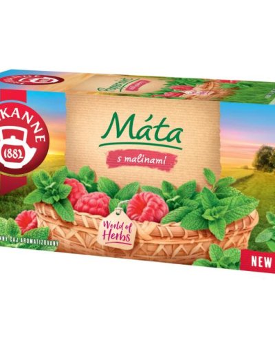 Čaj TEEKANNE Mäta s malinami 20 x 1,5g 