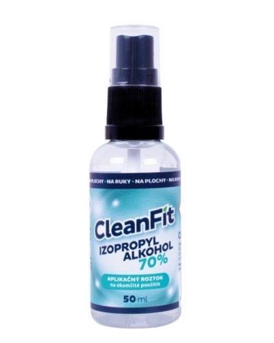 CleanFit alkoholový roztok IZOPROPYLALKOHOL 70% s rozprašovačom 50 ml 