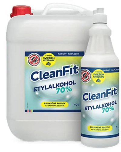 CleanFit dezinfekčný roztok Etylalkohol 70% citrus 10 l 