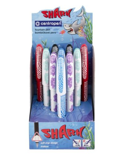 Displej Centropen pero plniace Shark 10ks farebný mix 