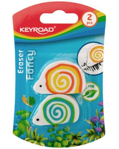 Guma univerzálna KEYROAD slimák, blister 2 ks, mix farieb 