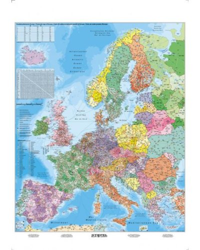 Mapa Európa PSČ 