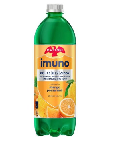 Minerálna voda MATTONI IMUNO jemne sýtená mango,pomaranč 6 x 0,7l 