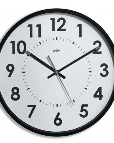 Nástenné hodiny s tichým chodom 30cm čierne 