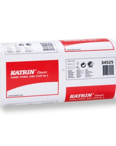 Papierové utierky 2-vrstvové KATRIN Classic Non Stop biele 25 x 160 ks 