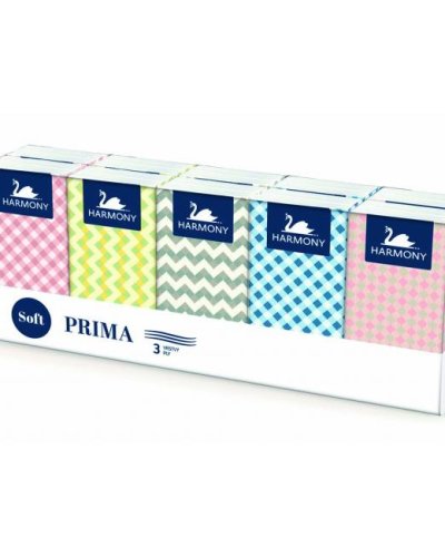 Papierové vreckovky Harmony Prima biele (10 ks) 