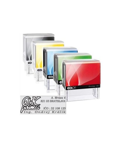 Pečiatka Colop Printer 40 59x23mm - odtlačok červený 