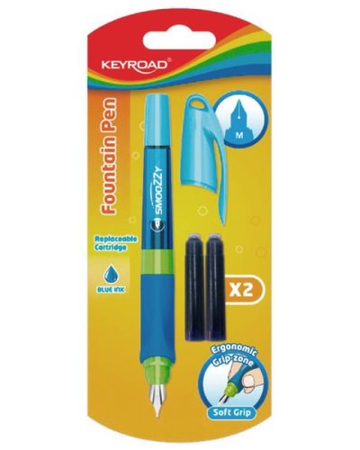 Plniace pero KEYROAD Easy Writer M, blister, 2 náplne, mix farieb 