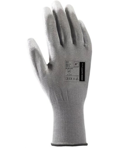 Rukavice polyester, polomáčané BUCK, sivé veľ. 10/XL 