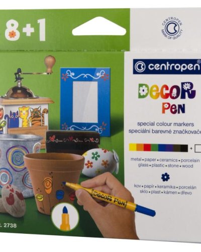 Sada popisovačov Centropen 2738 Decor Pen • sada 9 ks 