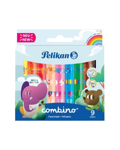 Sada popisovačov Pelikan Combino 411 9 farieb 