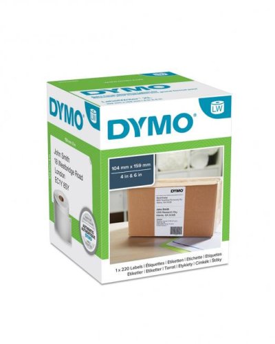 Samolepiace etikety Dymo LW 4XL 159x104 mm extra veľké biele 