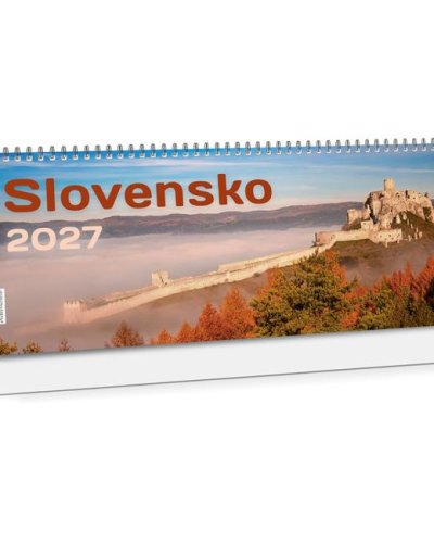 Stolový kalendár stĺpcový 30 x 12 cm - Slovensko 2027 