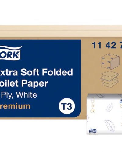 Toaletný papier 2-vrstvový skladaný extra jemný TORK Premium T3, 252 ks 