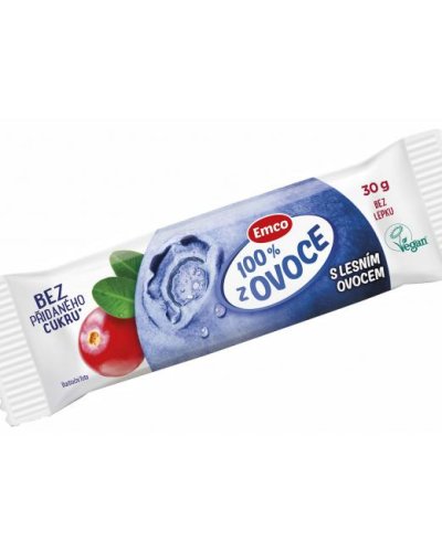 Tyčinka EMCO 100% z ovocia 30 g s lesným ovocím 