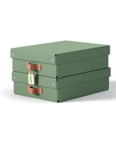 Úložný box Leitz Puro, kartón, veľkosť M nízky, 2ks 