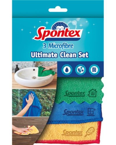 Utierka z mikrovlákna Spontex Ultimate Clean Set 3 ks 