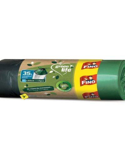 Vrecia zaťahovacie FINO Green Life Easy 35 ℓ, 22 mic., 53 x 60 cm (15 ks) 