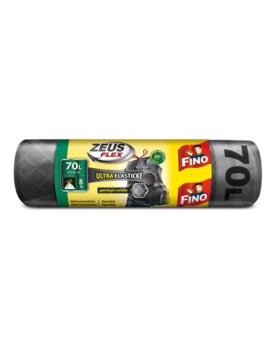 Vrecia zaťahovacie FINO Zeus FLEX 70 ℓ, 35 mic., 55 x 85 cm, strieborné (8 ks) 