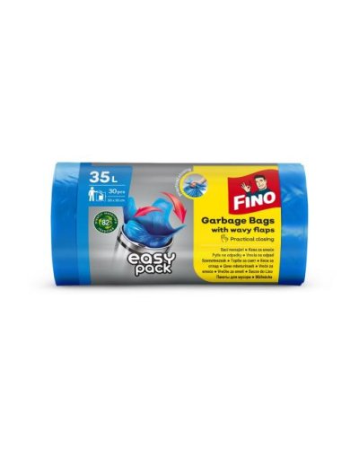 Vrecia zaväzovacie FINO Easy pack 35 ℓ, 15 mic., 50 x 55 cm, modré (30 ks) 