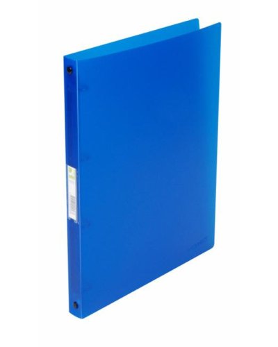 Zakladač 4-krúžkový Q-CONNECT celoplastový 1,6cm transparentný modrý 