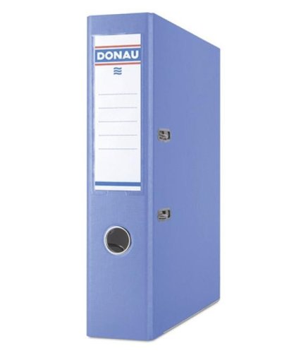 Zakladač pákový DONAU Premium-S, celoplastový PP, A4/75 mm, svetlomodrý 